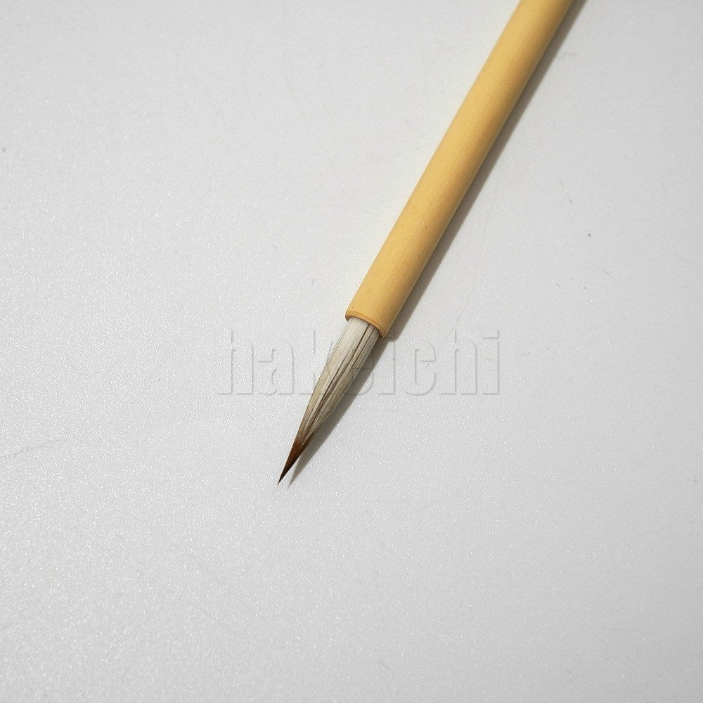 きくや筆本舗 20-108 みどり 白毛 (太さ 6mm×毛丈28mm) ややかため 半紙4-6字 1本
