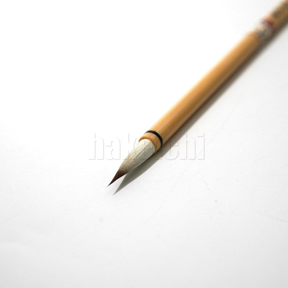 きくや筆本舗 20-102 きくや水きくや筆 白毛 (太さ 6mm×毛丈25mm) ややかため 半紙2-4字 1本