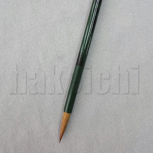 きくや筆本舗 20-221 緑 (太さ 5mm×毛丈25mm) かため 半紙2-4字 1本