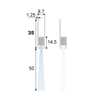 バーテック 防虫・防塵ブラシ バーストリップブラシ H950タイプ 耐熱 1個