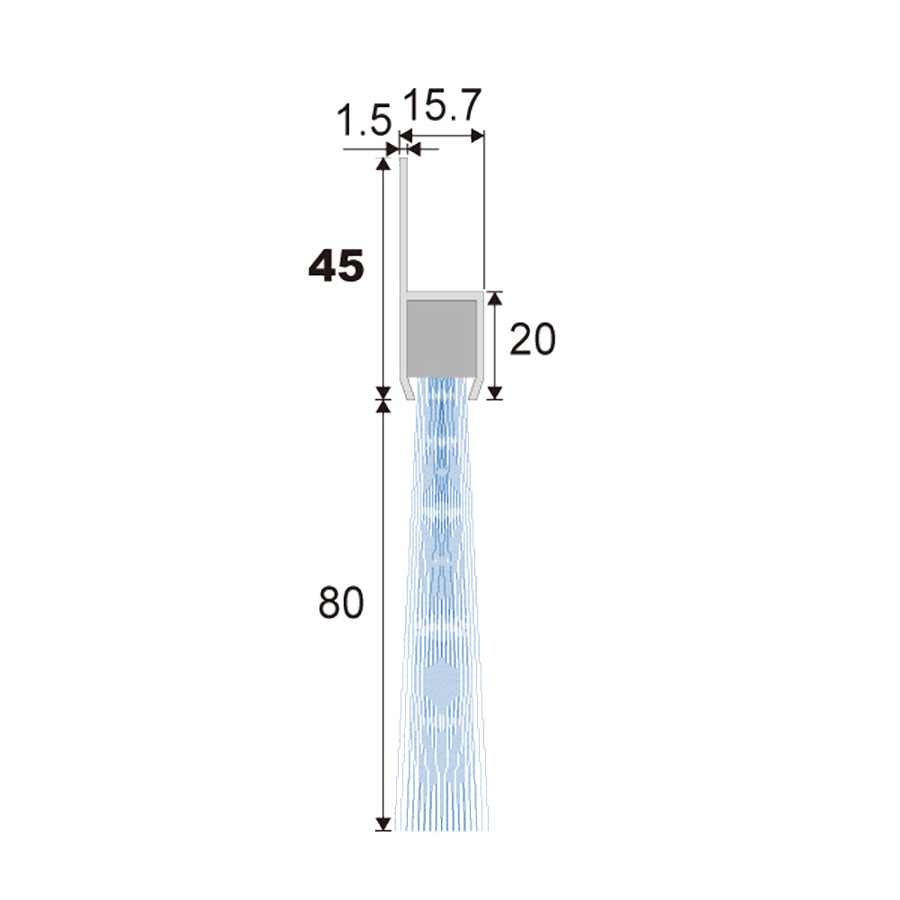 バーテック 防虫・防塵ブラシ バーストリップブラシ H1680タイプ 耐熱 H1680-1000PBT5B 1個