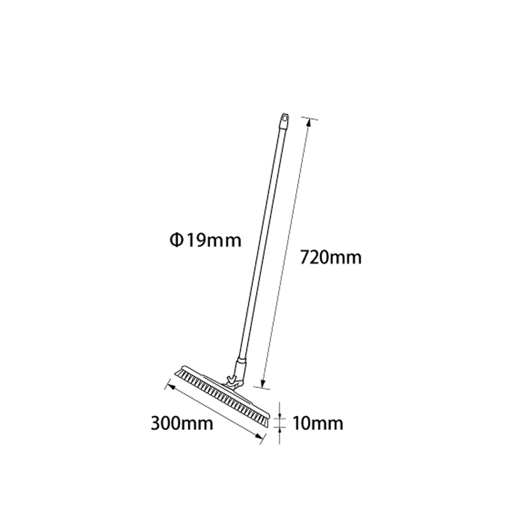 バーテック バーキュートプラス 機械下清掃用ブラシ 短柄 ソフト 1本