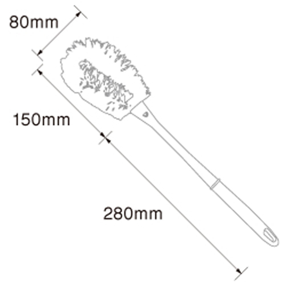 バーテック 衛生管理ブラシ バーキュート 柄付きたわし Mサイズ  柄色 青 ソフト 1本 全5色
