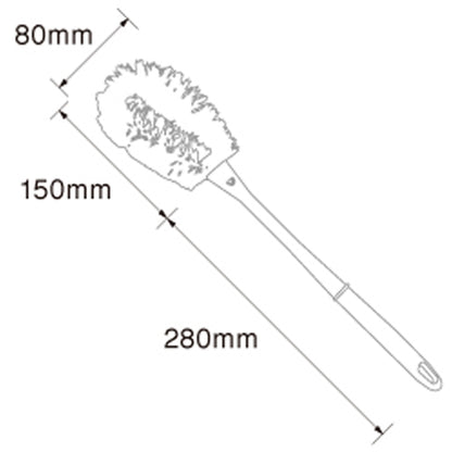 バーテック 衛生管理ブラシ バーキュート 柄付きたわし Mサイズ  柄色 青 ソフト 1本 全5色