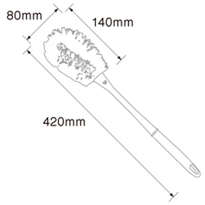 バーテック 衛生管理ブラシ バーキンタ 柄付きたわし 青 BCTABH-MD0.6 63308601