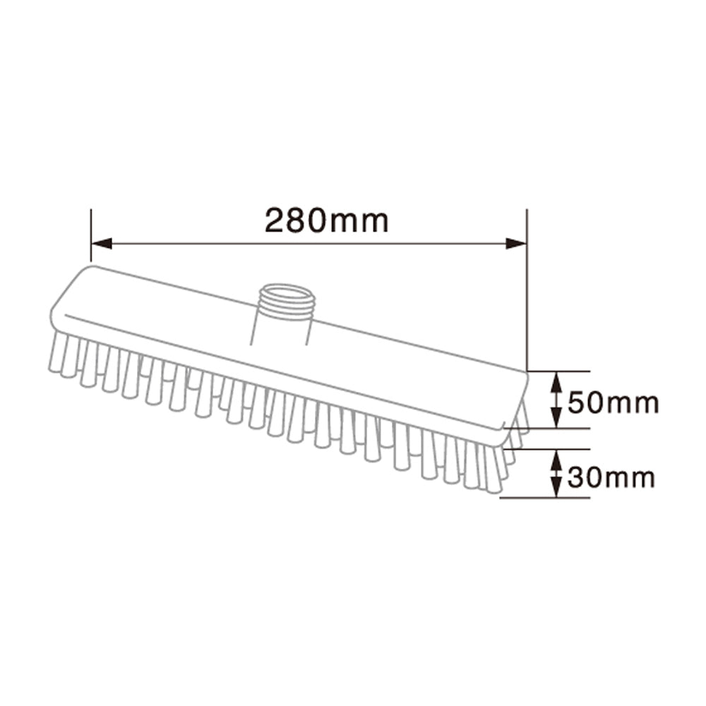 バーテック BURRTEC 衛生管理 バーキュートプラス デッキブラシ ヘッド BCP-D 1本 ｜ 代引不可
