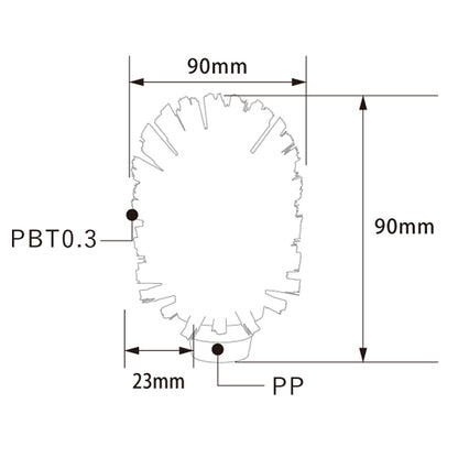 バーテック BURRTEC 衛生管理 バーキュートプラス ボトルブラシ ヘッド 90 BCP-B90 1本  ｜代金引換不可