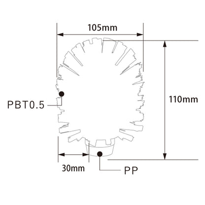 バーテック BURRTEC 衛生管理 バーキュートプラス ボトルブラシ ヘッド 105 BCP-B105 1本  ｜代金引換不可