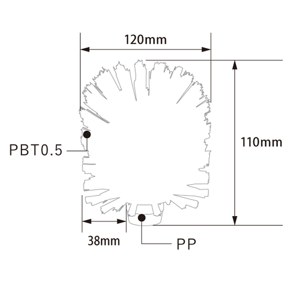 バーテック BURRTEC 衛生管理 バーキュートプラス ボトルブラシ ヘッド 120 BCP-B120 1本  ｜代金引換不可