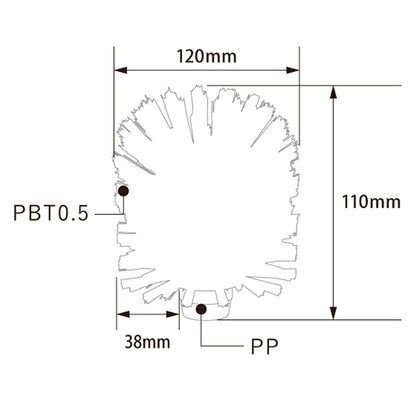 バーテック BURRTEC 衛生管理 バーキュートプラス ボトルブラシ ヘッド 120 BCP-B120 1本  ｜代金引換不可
