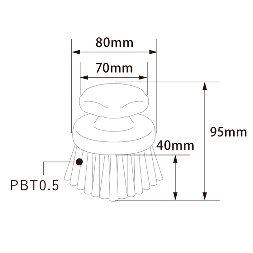 バーテック バーキュートプラス ハンドブラシ 丸型 ハード BCP-RHSB5 1個  ｜ 代引不可