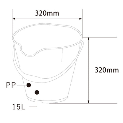 バーテック バーキュートプラス カラーバケツ 15L  BCP-CB15 1個 ｜代金引換不可