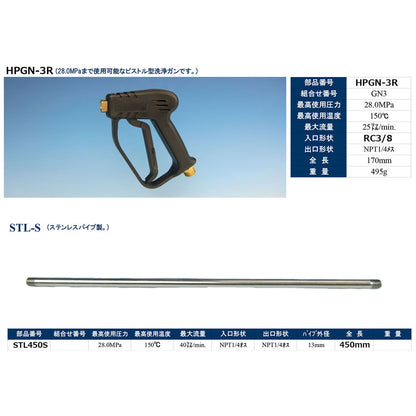 洗浄ガンセット A 1セット｜ 共栄ハイドリック